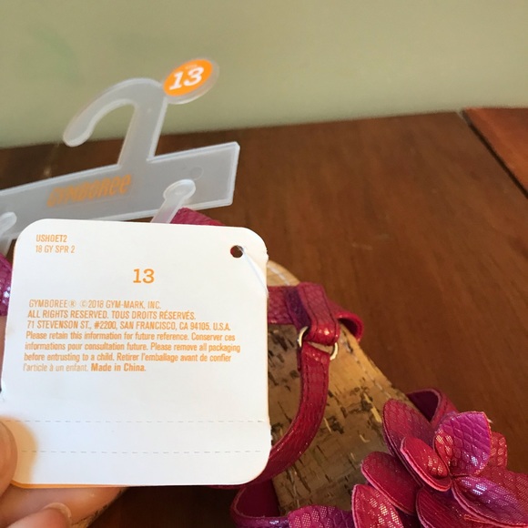 NWT Gymboree wedge flower sandals - Picture 6 of 6